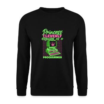 Développeur Coder Programmeur Princess - Sweat-shirt Unisexe - noir - Devant - Alina (178cm) & Michal (187cm)