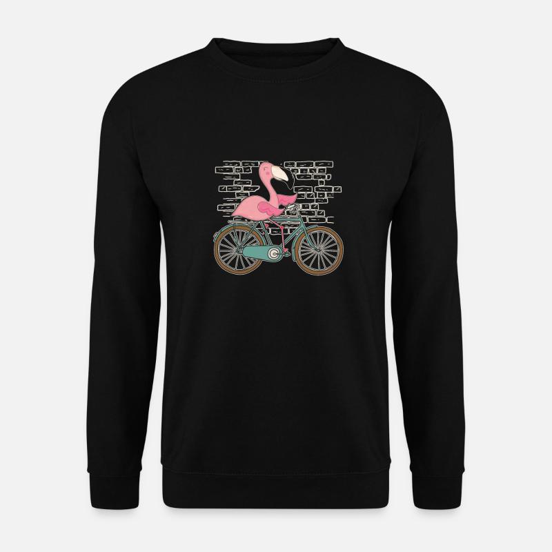 Flamingo Fahrrad - Unisex Pullover - Schwarz