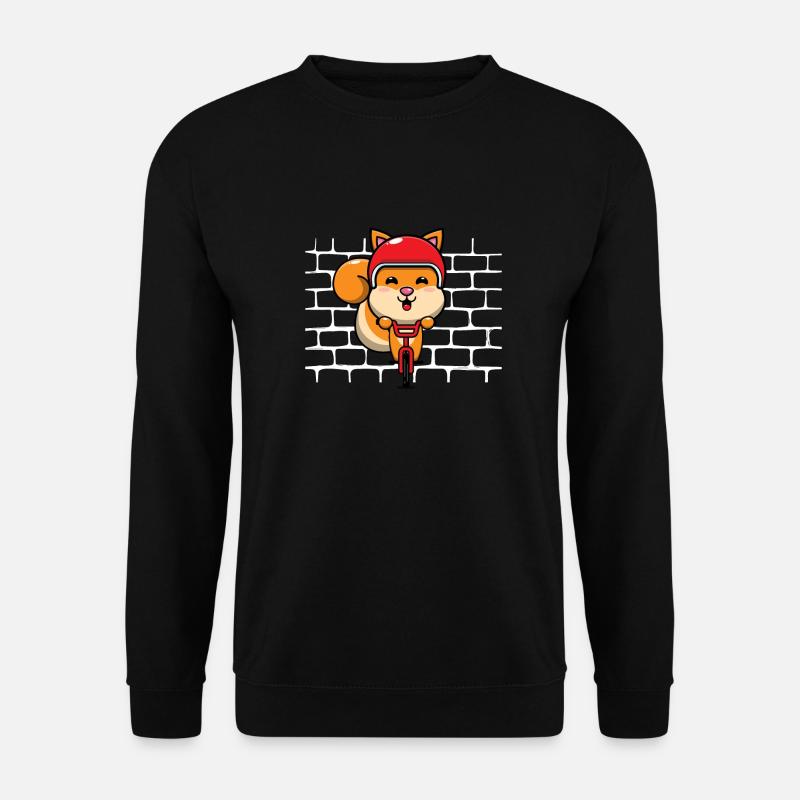 Squirrel Bicycle - Unisex Sweatshirt - black