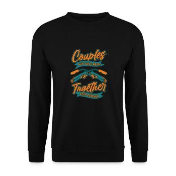 Couple de forgerons métallurgistes - Sweat-shirt Unisexe - noir - Devant - Alina (178cm) & Michal (187cm)