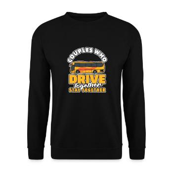 Bus Bus Driver Couples - Unisex Sweatshirt - black - Front - Alina (178cm) & Michal (187cm)