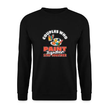 Maler Lackierer Paar - Unisex Pullover - Schwarz - Vorne - Alina (178cm) & Michal (187cm)