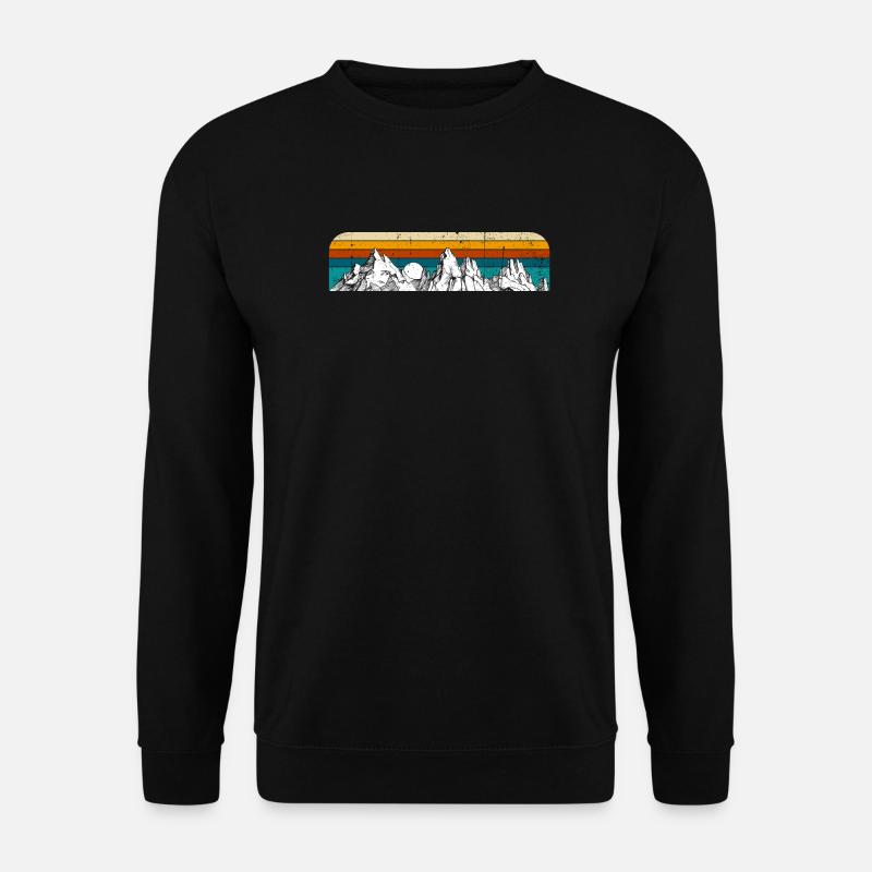 Retro Mountain Sunset - Unisex Sweatshirt - black