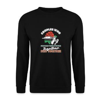 Paire de tatoueurs - Sweat-shirt Unisexe - noir - Devant - Alina (178cm) & Michal (187cm)