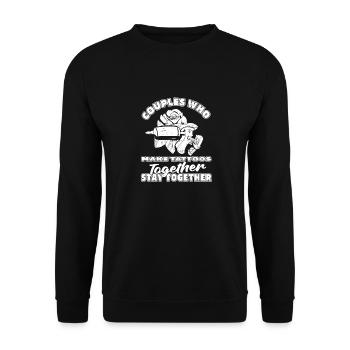 Tattoo Artist Tattoo Pair - Unisex Sweatshirt - black - Front - Alina (178cm) & Michal (187cm)