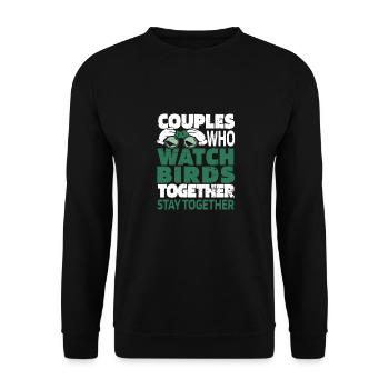 Couple d’ornithologues amateurs - Sweat-shirt Unisexe - noir - Devant - Alina (178cm) & Michal (187cm)