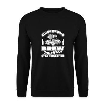 Hobbybrauer Bier Craft Beer Paar - Unisex Pullover - Schwarz - Vorne - Alina (178cm) & Michal (187cm)