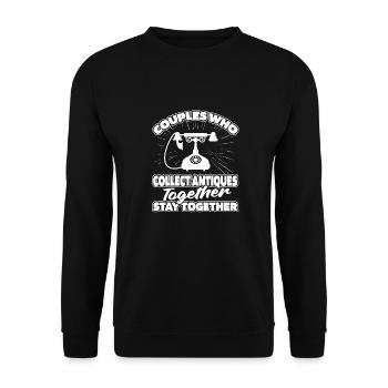 Antiques Antique Dealers Couple - Unisex Sweatshirt - black - Front - Alina (178cm) & Michal (187cm)