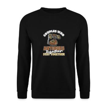 Antiques Antique Dealers Couple - Unisex Sweatshirt - black - Front - Alina (178cm) & Michal (187cm)