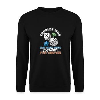 Board Game Board Game Couple - Unisex Sweatshirt - black - Front - Alina (178cm) & Michal (187cm)