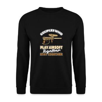 Paire Airsoft - Sweat-shirt Unisexe - noir - Devant - Alina (178cm) & Michal (187cm)