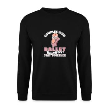 Ballet Balerina Paar - Unisex Pullover - Schwarz - Vorne - Alina (178cm) & Michal (187cm)