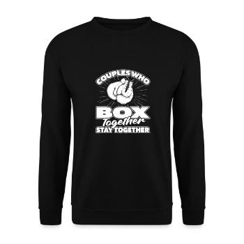 Boxing Boxer Pair - Unisex Sweatshirt - black - Front - Alina (178cm) & Michal (187cm)