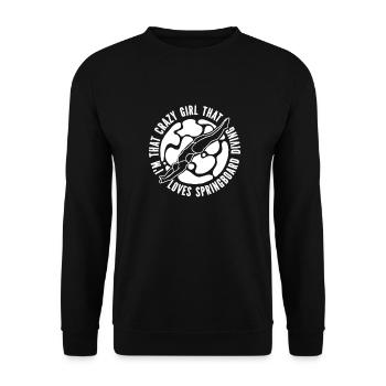 Turmspringen Turmspringer Mädchen - Unisex Pullover - Schwarz - Vorne - Alina (178cm) & Michal (187cm)