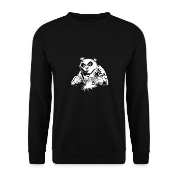 Soudeur Schlosser Bär - Sweat-shirt Unisexe - noir - Devant - Alina (178cm) & Michal (187cm)