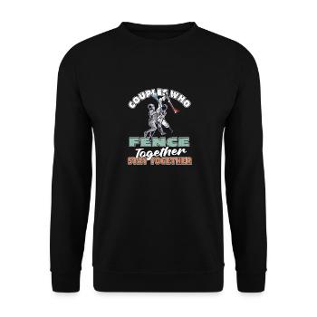 Fencing Fencing Couple - Unisex Sweatshirt - black - Front - Alina (178cm) & Michal (187cm)