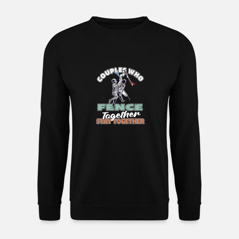 Fechten Fechter Paar - Unisex Pullover - Schwarz