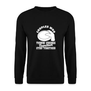 Couple de frisbee - Sweat-shirt Unisexe - noir - Devant - Alina (178cm) & Michal (187cm)