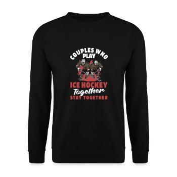 Paire de hockey sur glace - Sweat-shirt Unisexe - noir - Devant - Alina (178cm) & Michal (187cm)