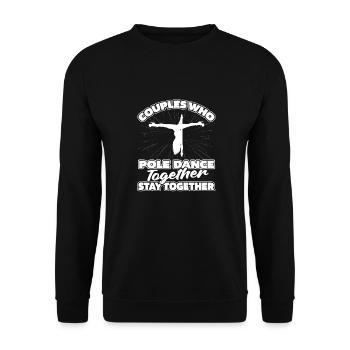 Pole Dancing Paar - Unisex Pullover - Schwarz - Vorne - Alina (178cm) & Michal (187cm)