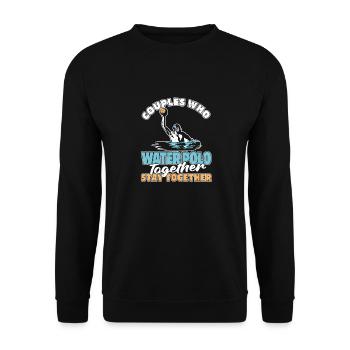 Couple water-polo water-polo - Sweat-shirt Unisexe - noir - Devant - Alina (178cm) & Michal (187cm)