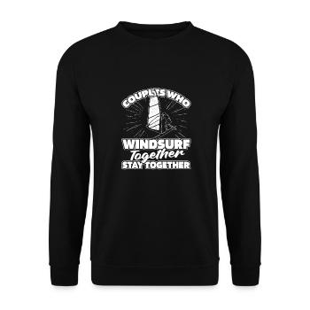 Windsurfing Windsurfer Couple - Unisex Sweatshirt - black - Front - Alina (178cm) & Michal (187cm)