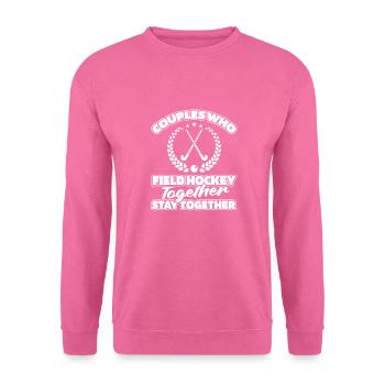 Feldhockey Paar - Unisex Pullover - Pink - Vorne