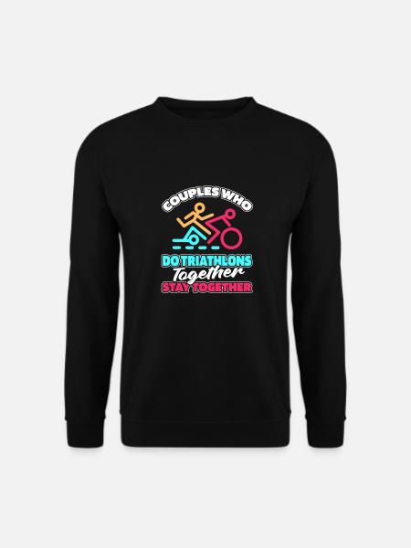 Triathlon Triathlet Paar - Unisex Pullover - Schwarz