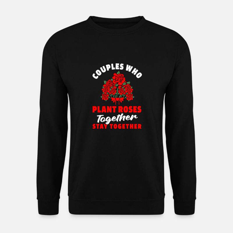 Rosen Paar - Unisex Pullover - Schwarz