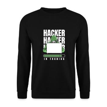 Developer Coder Programmer Hacker - Unisex Sweatshirt - black - Front - Alina (178cm) & Michal (187cm)