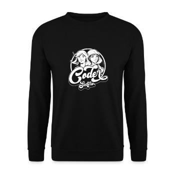 Développeur Coder Programmeur Sœur - Sweat-shirt Unisexe - noir - Devant - Alina (178cm) & Michal (187cm)