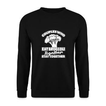Paire de brocoli - Sweat-shirt Unisexe - noir - Devant - Alina (178cm) & Michal (187cm)