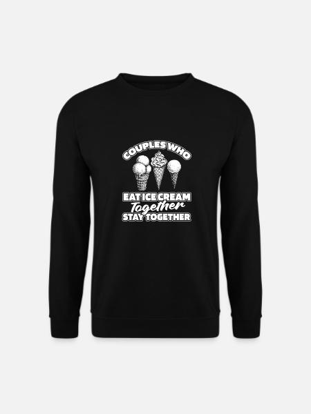 Eiscreme Paar - Unisex Pullover - Schwarz