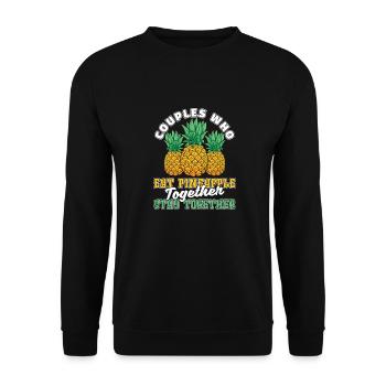 Paire d’ananas - Sweat-shirt Unisexe - noir - Devant - Alina (178cm) & Michal (187cm)