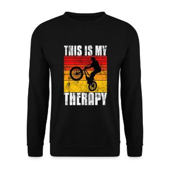BMX is my Therapy Bike Bike - Unisex Sweatshirt - black - Front - Alina (178cm) & Michal (187cm)