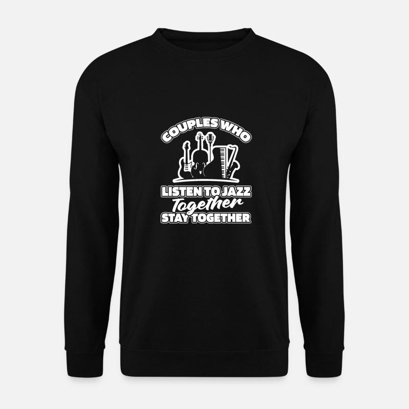 Jazz Musik Paar - Unisex Pullover - Schwarz
