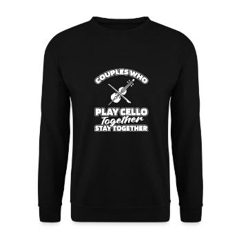Cello Cellist Couple - Unisex Sweatshirt - black - Front - Alina (178cm) & Michal (187cm)