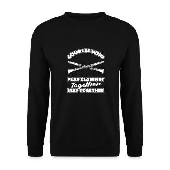 Clarinet Clarinetist Couple - Unisex Sweatshirt - black - Front - Alina (178cm) & Michal (187cm)