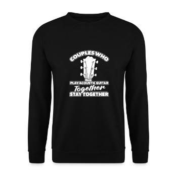 Paire de guitares acoustiques - Sweat-shirt Unisexe - noir - Devant - Alina (178cm) & Michal (187cm)