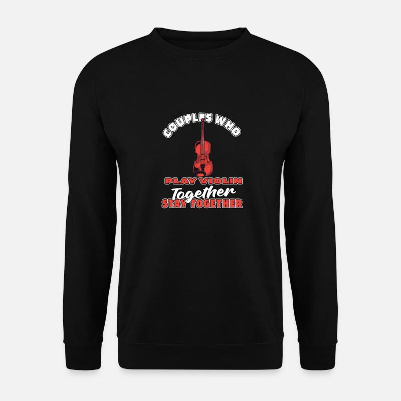 Paire de violon de violon - Sweat-shirt Unisexe - noir