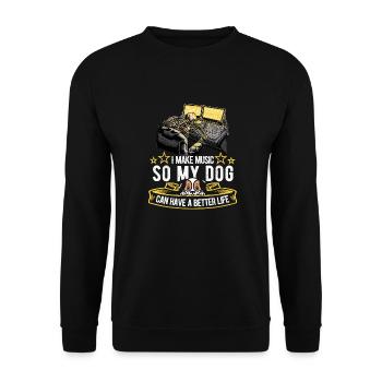 Tontechniker Toningenieur Hund - Unisex Pullover - Schwarz - Vorne - Alina (178cm) & Michal (187cm)