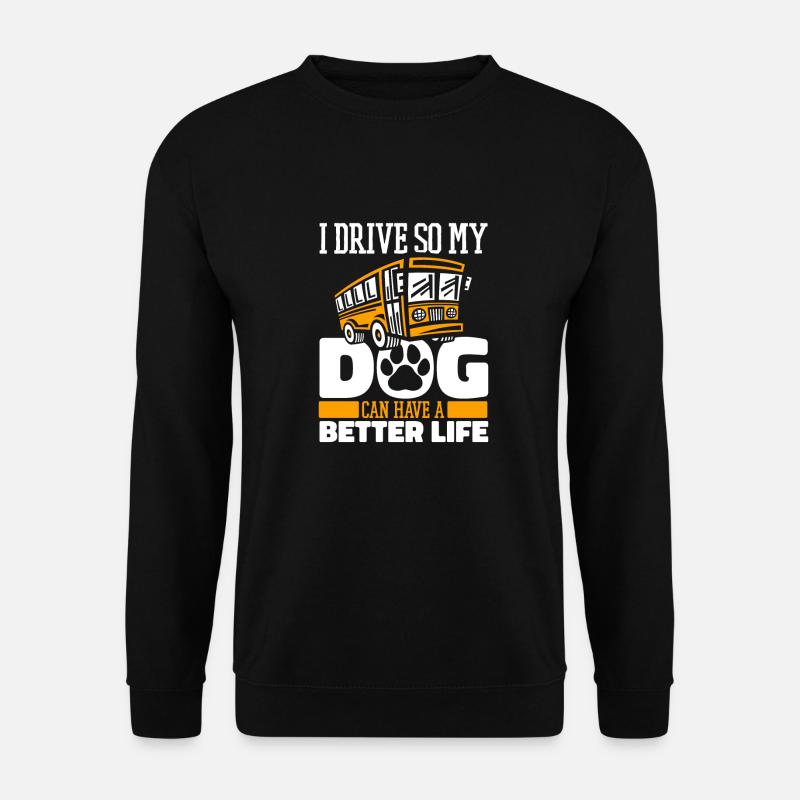 Bus Bus driver dog - Unisex Sweatshirt - black