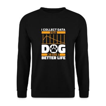 Data Science Data Analyst Dog - Unisex Sweatshirt - black - Front - Alina (178cm) & Michal (187cm)