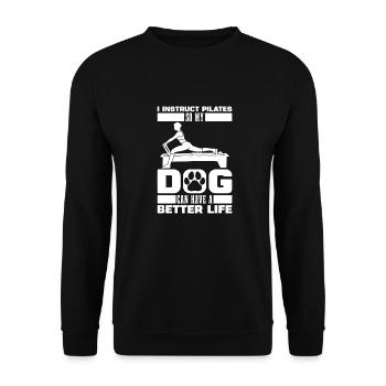 Formateurs de Pilates Professeur de Pilates Chien - Sweat-shirt Unisexe - noir - Devant - Alina (178cm) & Michal (187cm)