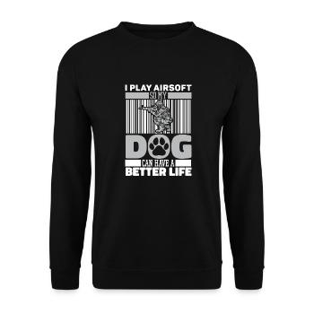 Airsoft Chien - Sweat-shirt Unisexe - noir - Devant - Alina (178cm) & Michal (187cm)
