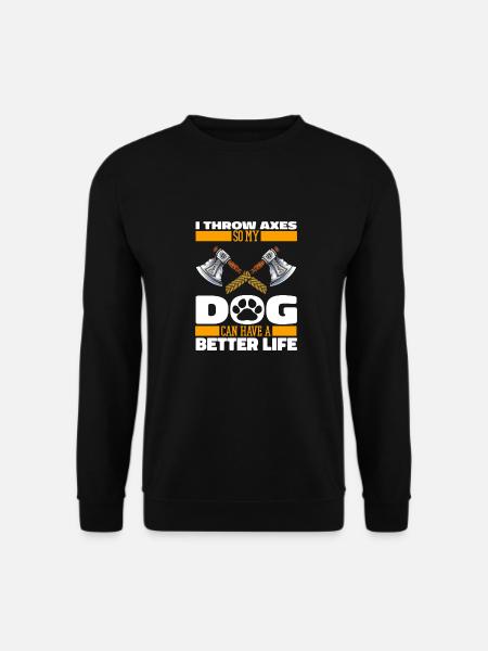 Axe Throwing Axe Thrower Dog - Unisex Sweatshirt - black