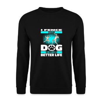 Fencing Fencing Dog - Unisex Sweatshirt - black - Front - Alina (178cm) & Michal (187cm)