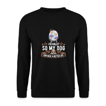 Ballet Balerina Chien - Sweat-shirt Unisexe - noir - Devant - Alina (178cm) & Michal (187cm)