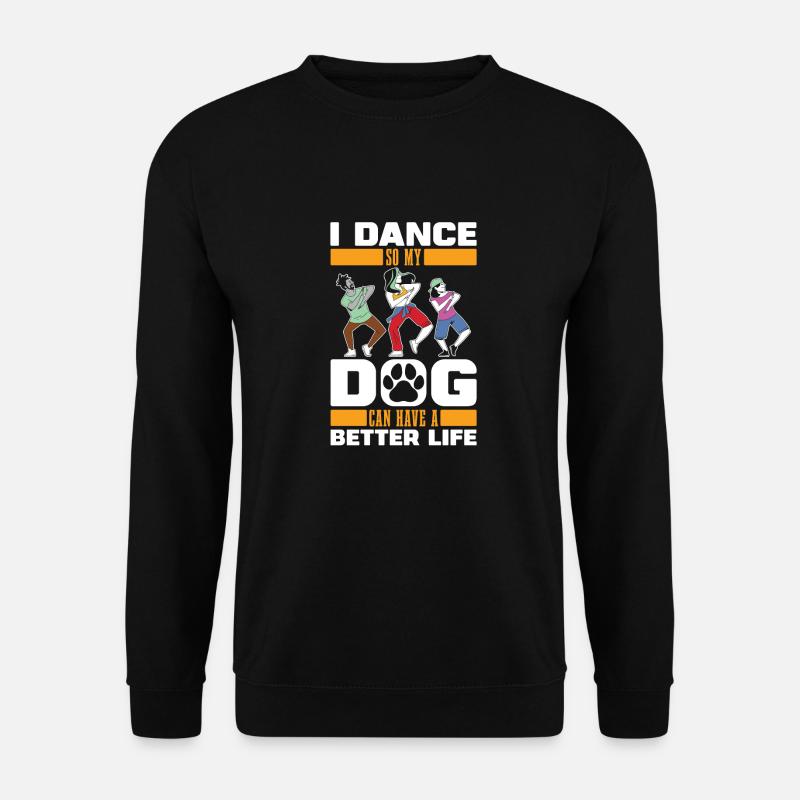 Dancing Dancer Dog - Unisex Sweatshirt - black