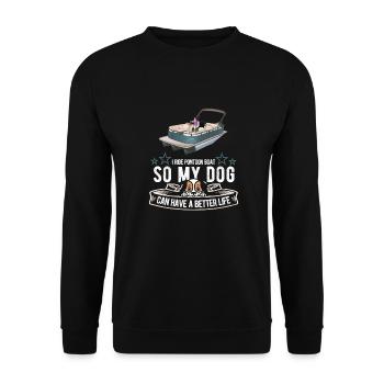 Chien de bateau ponton - Sweat-shirt Unisexe - noir - Devant - Alina (178cm) & Michal (187cm)